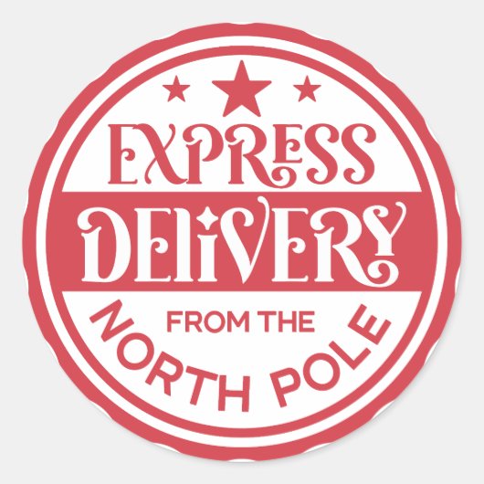 Express Levering van de Noordpool Sticker (Voorkant)