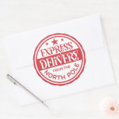 Express Levering van de Noordpool Sticker (Envelop)