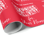 Express levering van North Pole aangepaste kerst Cadeaupapier (Rol Hoek)