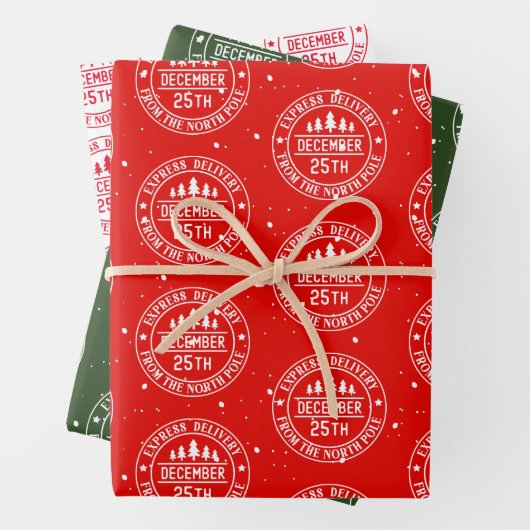 Express levering vanaf de Noordpool Inpakpapier Vel (In situ)