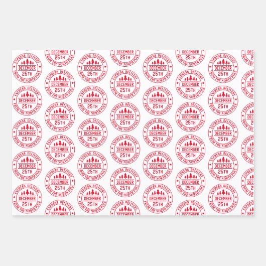 Express levering vanaf de Noordpool Inpakpapier Vel (Voorkant 3)