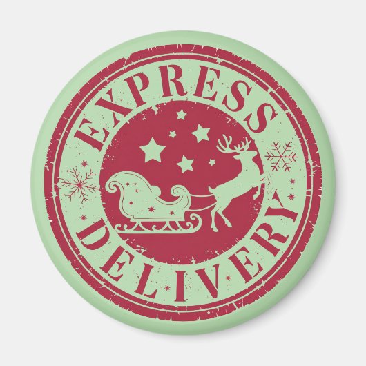 Express levering vanaf Santa Claus Magneet (Voorkant)
