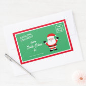 Express levering vanaf Santa Claus Noordpool Rechthoekige Sticker (Envelop)