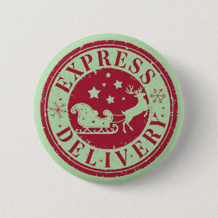 Express levering vanaf Santa Claus Ronde Button 5,7 Cm