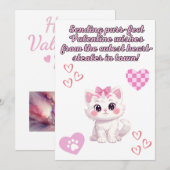 Express liefde met een hart-smeltende kitten-thema feestdagenkaart (Voorkant / Achterkant)