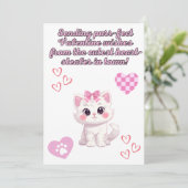 Express liefde met een hart-smeltende kitten-thema feestdagenkaart (Staand voorkant)