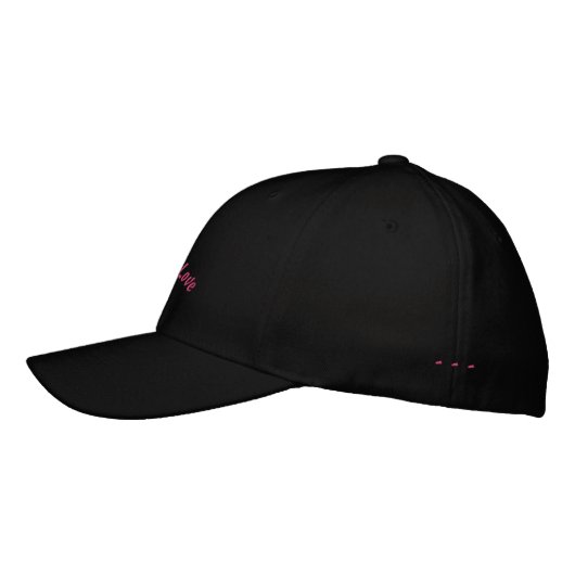 Express Love Romantic Text Printed Black-Hat Geborduurde Pet (Links)