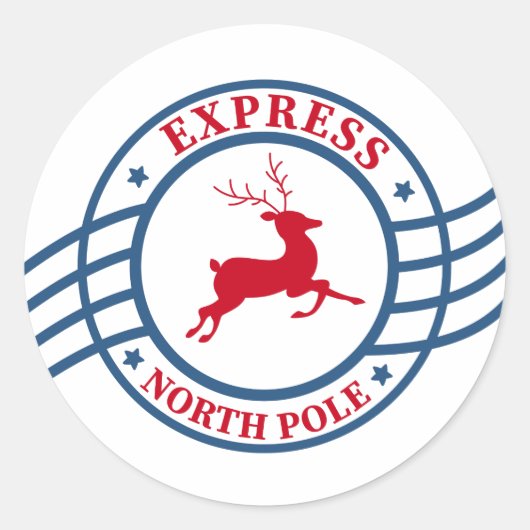 express northpole logo ronde sticker (Voorkant)