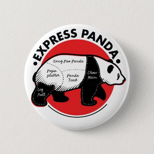 Express Panda Ronde Button 5,7 Cm (Voorkant)