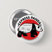 Express Panda Ronde Button 5,7 Cm (Voorkant /achterkant)