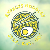Express Ramen Noodles Restaurant Medium aanpassen Raamsticker (Vel 3)