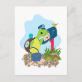 Express Snail Mail van Turtle Briefkaart (Voorkant)