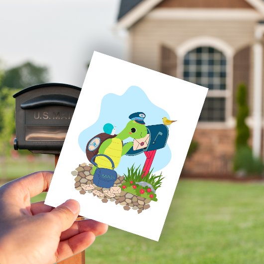 Express Snail Mail van Turtle Briefkaart