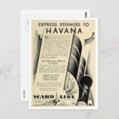 Express Steamer naar Havana, Cuba 1929  Briefkaart (Voorkant / Achterkant)