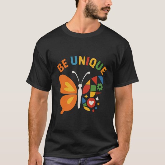 Express Your True Colors Butterfly Design T-shirt (Voorkant)