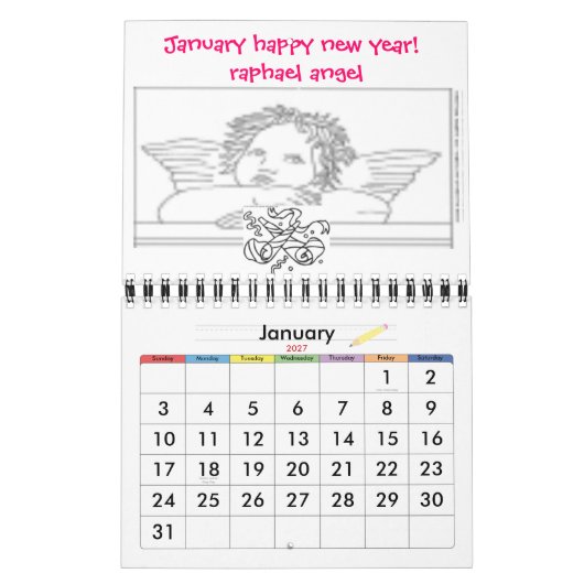 Express Yourself™ Angel Calendar Colour Book Kalender (Jan 2027)