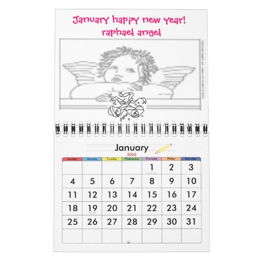 Express Yourself™ Angel Calendar Colour Book Kalender (Jan 2026)