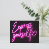 'Express Yourself' Briefkaart - Pride Briefkaart (Staand voorkant)