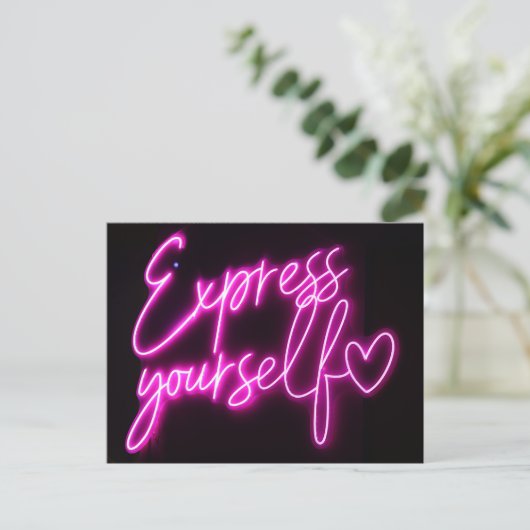'Express Yourself' Briefkaart - Pride Briefkaart (Staand voorkant)