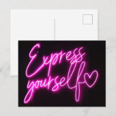 'Express Yourself' Briefkaart - Pride Briefkaart (Voorkant / Achterkant)