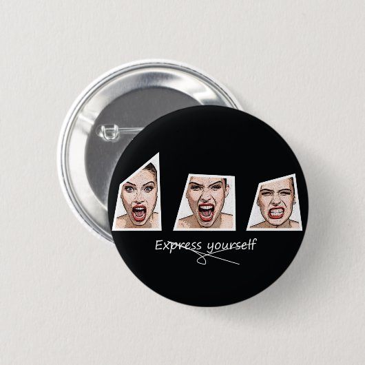 Express yourself ronde button 5,7 cm (Voorkant /achterkant)