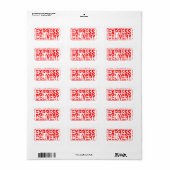 Expresse verzending rode rubber stempel adreslabel etiket (Full Sheet)
