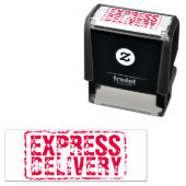 Expresse verzending vintage rode inkt stempel (In situ)