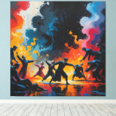 expressie in het leven canvas afdruk (Insitu (Houten vloer))