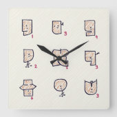 expressie vierkante klok (Voorkant)