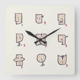 expressie vierkante klok