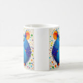 Expressief abstract dierenartsontwerp kleurrijk koffiemok (Center)