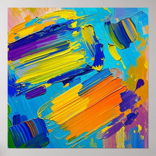 Expressief abstract kunst ontwerp wanddecoratie po poster