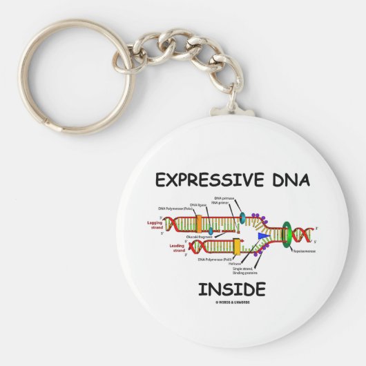 Expressief DNA Inside (DNA-replicatie) Sleutelhanger (Voorkant)