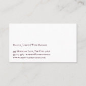 Expressief geborsteld wijnglas en fles Logo Visitekaartje (Achterkant)