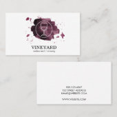 Expressief geborsteld wijnglas pictogram Lijn Kuns Visitekaartje (Voorkant / Achterkant)