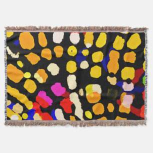 Expressief kleurenafspeelpatroon deken