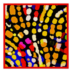 Expressief Kleurspelpatroon Perfect Poster