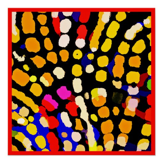 Expressief Kleurspelpatroon Perfect Poster (Voorkant)