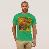 Expressief levendig kleurenpatroon t-shirt (Voorkant volledig)