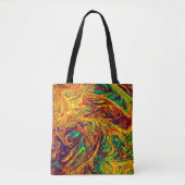 Expressief levendig kleurenpatroon tote bag (Voorkant)