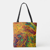 Expressief levendig kleurenpatroon tote bag (Achterkant)