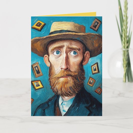 Expressief Man met baarden in Van Gogh-stijl (Voorkant)