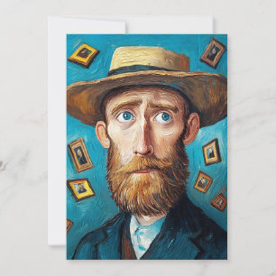 Expressief Man met baarden in Van Gogh-stijl Kaart
