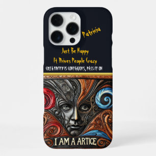 Expressief ontwerp met oog en wervelingen iPhone 16 pro max hoesje