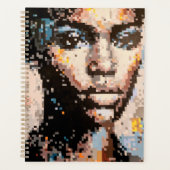 Expressief pixelportret planner (Voorkant)