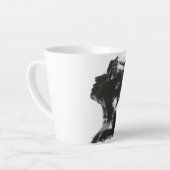 Expressief silhouet ontwerp keramische latte mok (Linkerhoek)
