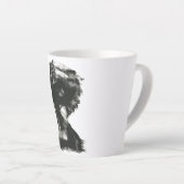 Expressief silhouet ontwerp keramische latte mok (Rechterhoek)