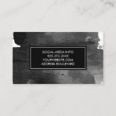 Expressief zwart wit visitekaartje (Achterkant)