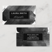 Expressief zwart wit visitekaartje (Voorkant / Achterkant)