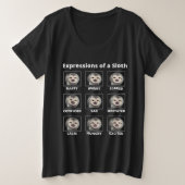 Expressies met een trage en luie sleuf grote maat t-shirt (Design voorkant)
